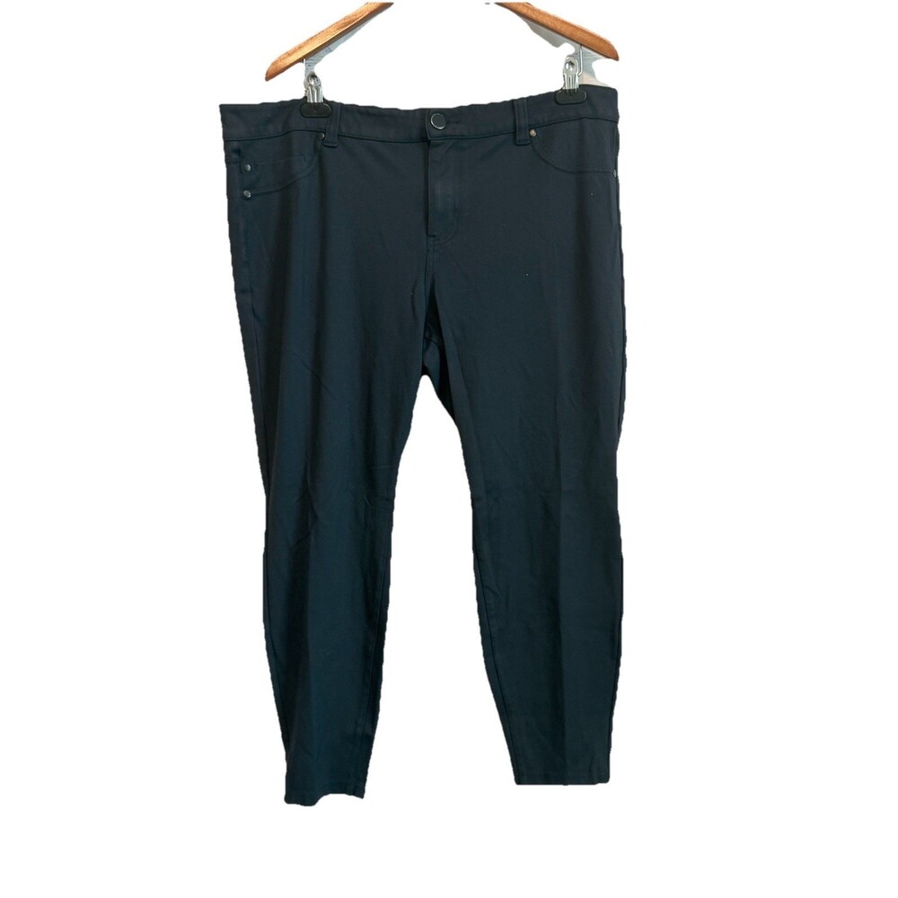 LIVERPOOL Los Angeles Kelsey Knit Slim Leg Trousers Dark Night Blue Women 20W